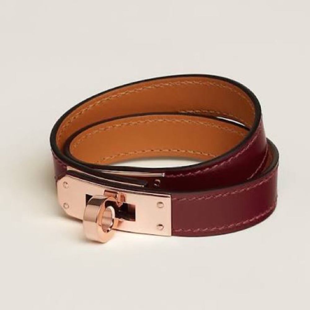❤️ Hermes Mini Kelly Double Tour bracelet in rouge h. New without tags.
